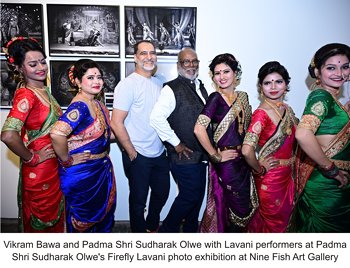 Vidya Balan inaugurates Padma Shri Sudharak Olwe’s Firefly Lavani photo exhibition at Nine Fish Art Gallery