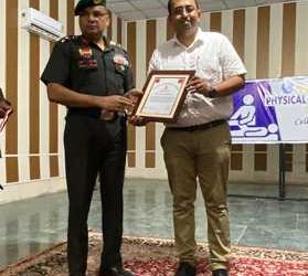 Dr Rajeev Singh Received Gold Medal For His Better Work In The Field Of Physiotherapy