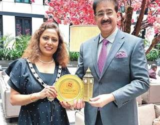 Dr. Sandeep Marwah Honored by Deputy Mayor of Hertsmere for Promoting Indo-UK Relations