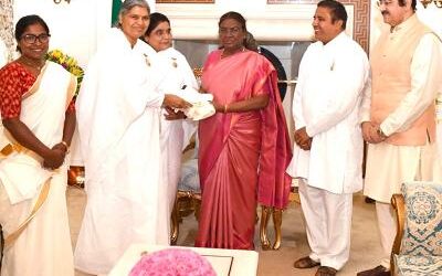 President Murmu Receives First Copy Of Biographical Film MAHA MAHIM DIDIJI