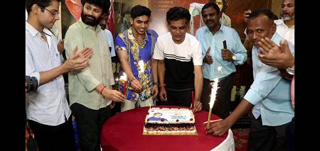 Hindi Film APNA AMITABH Trailer N Poster Launch On The Occasion Of The 82nd Birthday Of Mahanayak Of The Bollywood Mr  Amitabh Bachchan Celebrated By Cutting Cake Of The Superstar BIG B