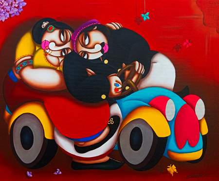 “INCREDIBLE LIFE STYLE OF INDIAN BABUMOSHAI” Solo Show Of Paintings By Pintu Paul At Jehangir Art Gallery