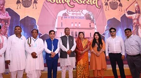 Dr Mohan Yadav  CM Of MP  Vishnu Deo Sai C.M Of CG, Dr  Dharmendra Kumar M.D Of RK HIV AIDS Research & Care Centre Invented Worlds Biggest Free General Medical Camp